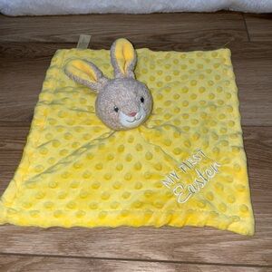 MTY My First Easter Bunny Minky Dot Lovey Security Blanket